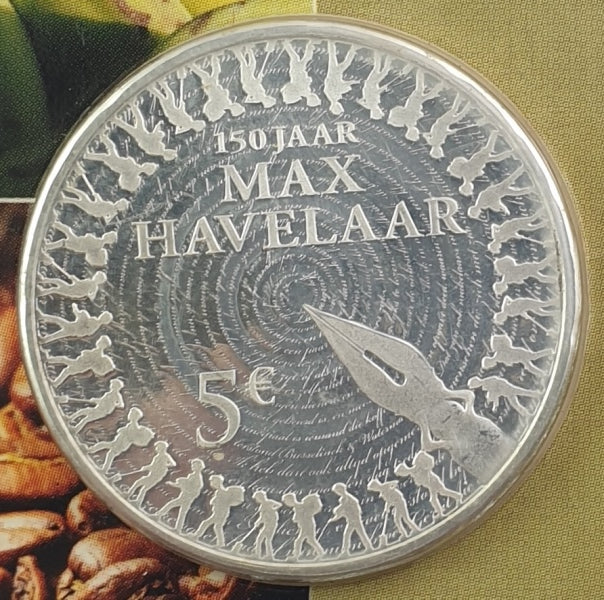 Ολλανδία - 5 Ευρώ 2010, 150 Χρόνια Μαξ Χάβελααρ, (Coin Card)
