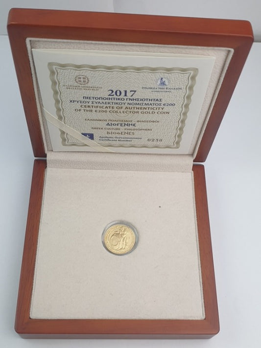Ελλάδα - 200 Ευρώ 2017, Διογένης, Χρυσό PROOF