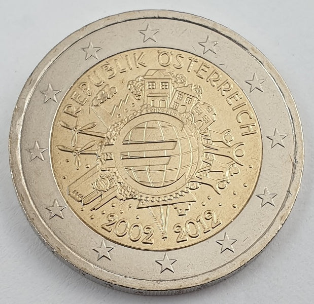 Αυστρία - 2 Ευρώ (Τα Δέκα Χρόνια Του Ευρώ 2002 - 2012), Ακυκλοφόρητο