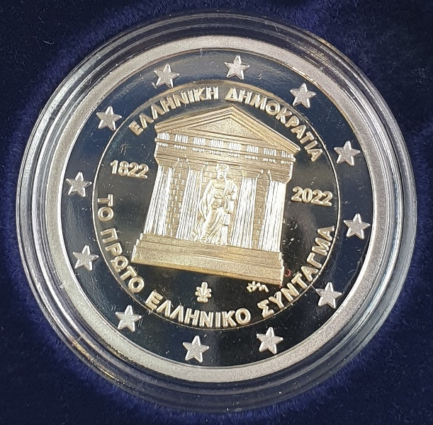 Ελλάδα - 2 Ευρώ 2022, 200 Χρόνια από το πρώτο Ελληνικό Σύνταγμα, PROOF