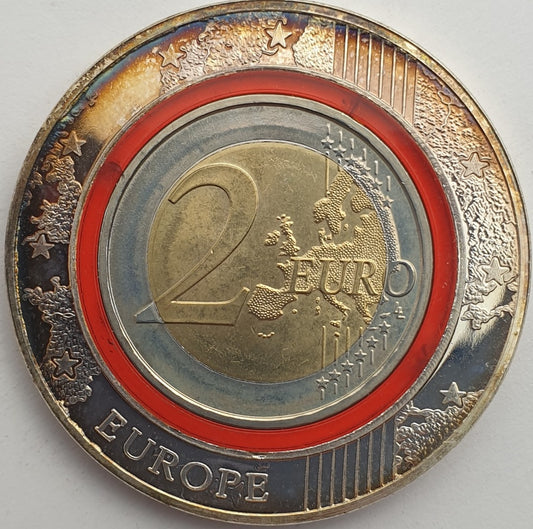 Γερμανία - 2 Ευρώ 2018 J, Κόκκινο ασημένιο περίβλημα