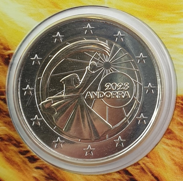 Ανδόρρα - 2 Ευρώ 2023, Φεστιβάλ πυρκαγιάς θερινού ηλιοστασίου, (Coin Card)