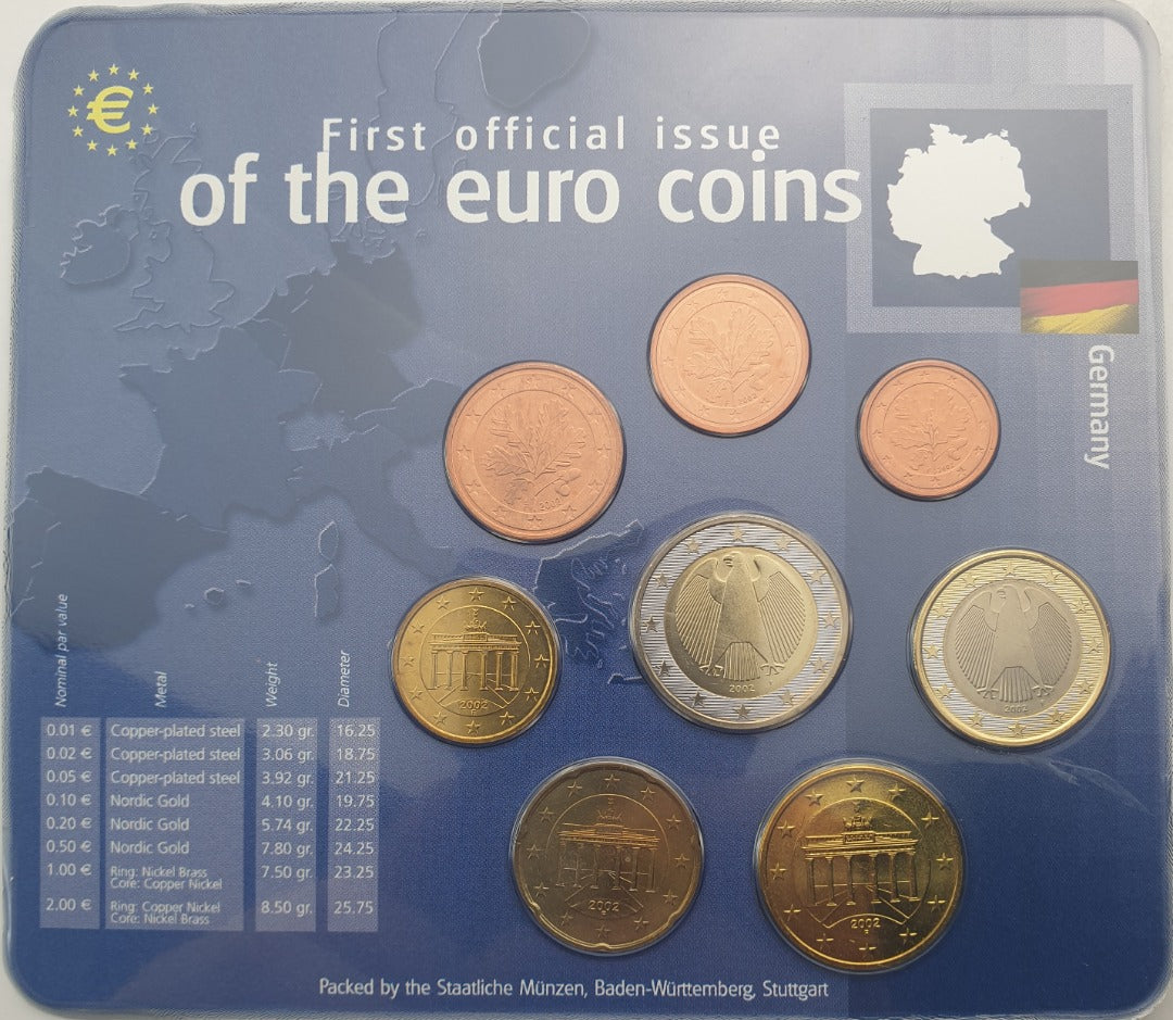 Σειρά Ευρώ - Γερμανία 2002, First Official Issue