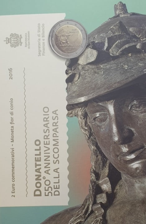 Άγιος Μαρίνος - 2 Ευρώ 2016, Ντονατέλλο, (Coin Card)
