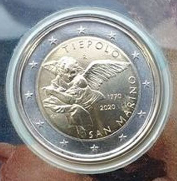 Άγιος Μαρίνος - 2 Ευρώ 2020, Τζιαμπατίστα Τιεπόλο, (Coin Card)