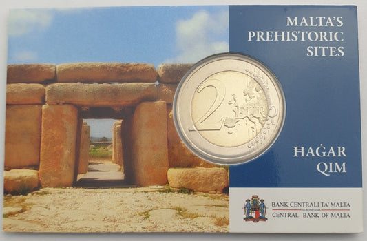 Μάλτα - 2 Ευρώ 2017, Ναοί Ħaġar Qim, (Coin Card)