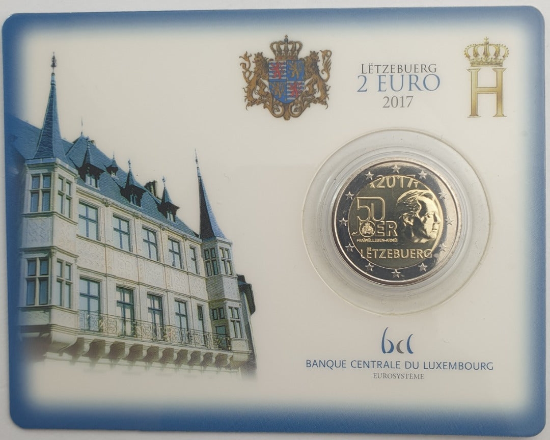 Λουξεμβούργο - 2 Ευρώ 2017, Henri I Volunteer Army, (Coin Card)