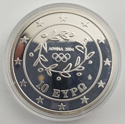Ελλάδα - 10 Ευρώ 2004, Λαμπαδηδρομία Ολυμπιακών Αγώνων - Αφρική, Ασημένιο