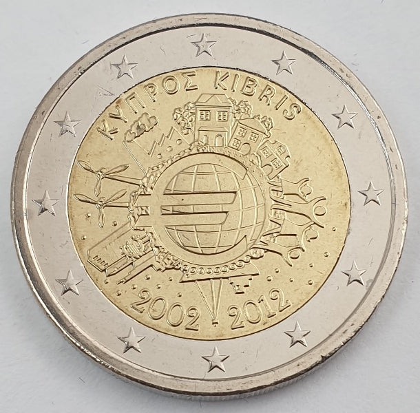 Κύπρος - 2 Ευρώ (Τα Δέκα Χρόνια Του Ευρώ 2002 - 2012), Ακυκλοφόρητο