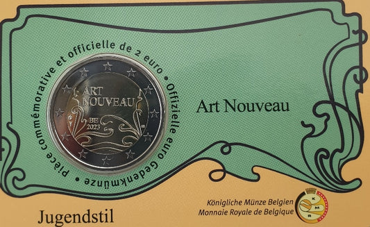 Βέλγιο - 2 Ευρώ 2023, 130 χρόνια της Art Nouveau, (Coin Card)