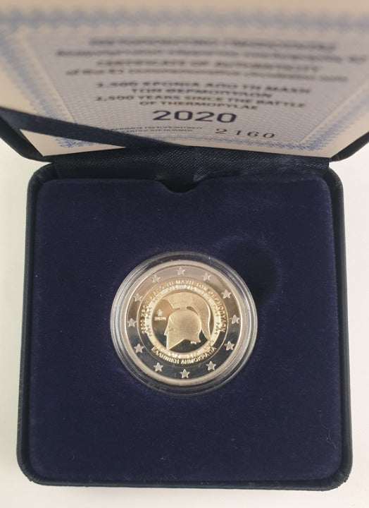 Ελλάδα - 2 Ευρώ 2020, Θερμοπύλες, PROOF