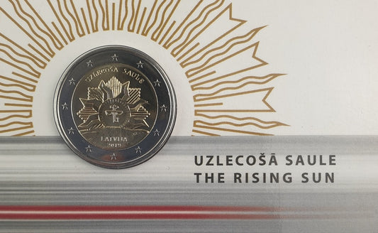 Λετονία - 2 Ευρώ 2019, Ανατέλλων Ήλιος, (Coin Card)