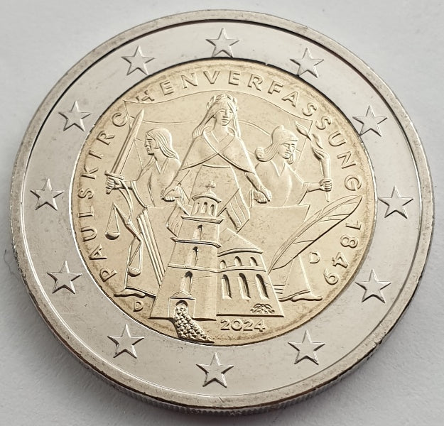 Γερμανία - 2 Ευρώ 2024 Β, (D), Ακυκλοφόρητο