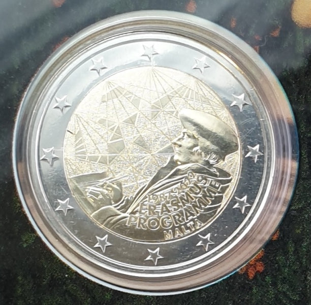 Μάλτα - 2 Ευρώ 2022, 35 Χρόνια του Πρoγράμματος Erasmus, BU (Coin Card)