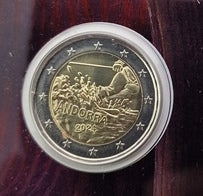 Ανδόρρα - 2 Ευρώ 2024,Centenary of skiing, (Coin Card)
