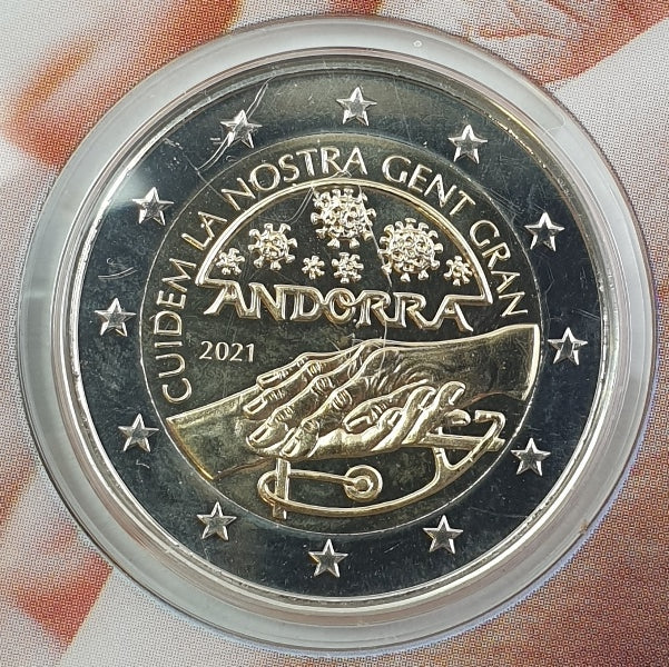 Ανδόρρα - 2 Ευρώ 2021, Φροντίδα Ηλικιωμένων, (Coin Card)