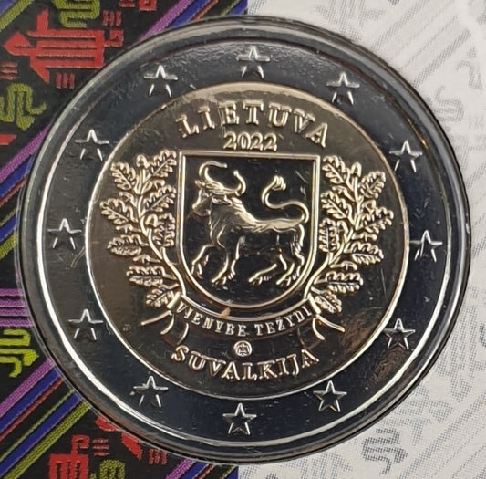 Λιθουανία - 2 Ευρώ 2022, "Suvalkija", (Coin Card)