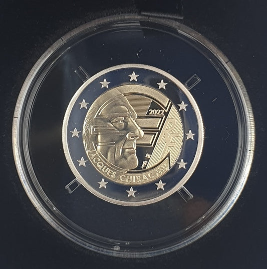 Γαλλία - 2 Ευρώ 2022, Ζακ Σιράκ 1932 - 2019, BE PROOF