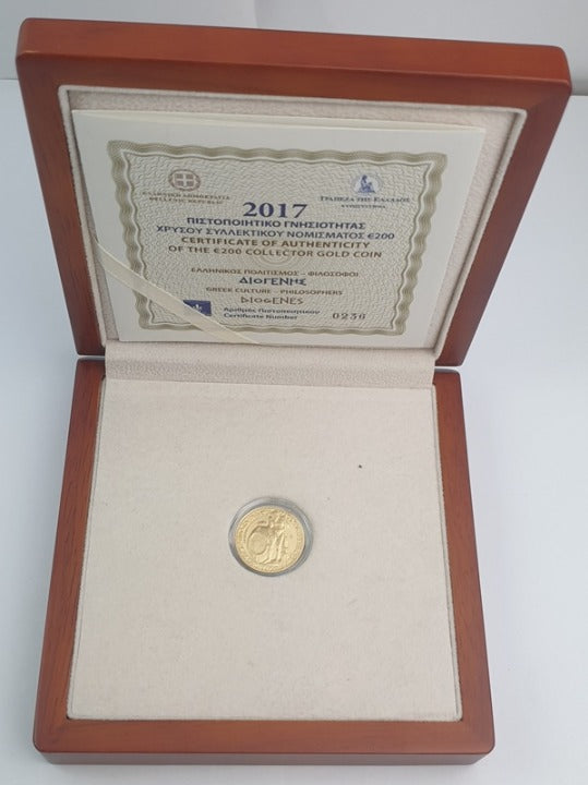 Ελλάδα - 200 Ευρώ 2017, Διογένης, Χρυσό PROOF