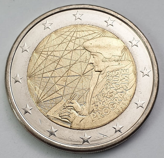 Μάλτα - 2 Ευρώ 2022, 35 Χρόνια του Πρoγράμματος Erasmus, Ακυκλοφόρητο