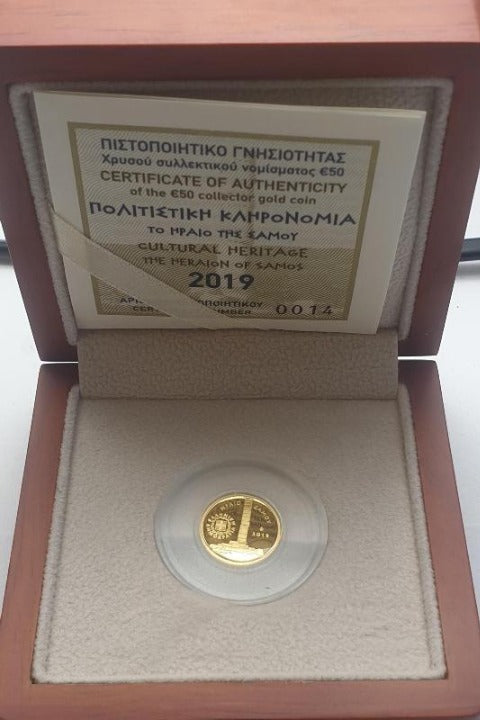 Ελλάδα - 50 Ευρώ 2019, Ηραίο Σάμου, Χρυσό PROOF