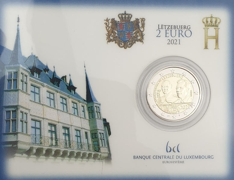 Λουξεμβούργο - 2 Ευρώ 2021 A, BU, (Coin Card)