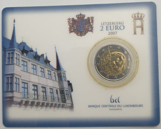 Λουξεμβούργο - 2 Ευρώ 2007,Henri I Palais Grand-Ducal, (Coin Card)