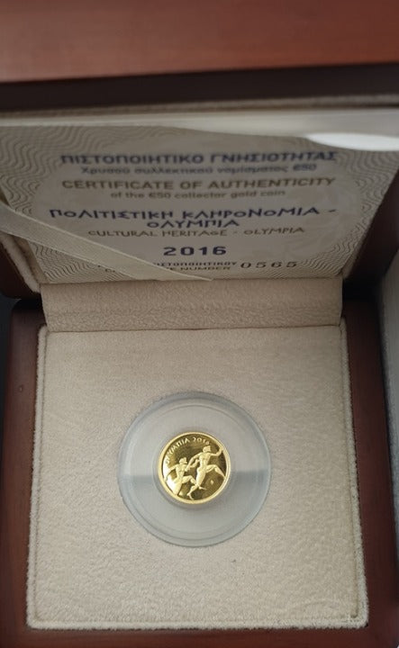 Ελλάδα - 50 Ευρώ 2016, Πολιτιστική Κληρονομιά ''ΟΛΥΜΠΙΑ'', Gold PROOF