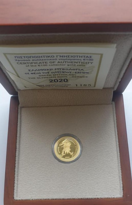 Ελλάδα - 100 Ευρώ 2020, Ερμής, Χρυσό PROOF