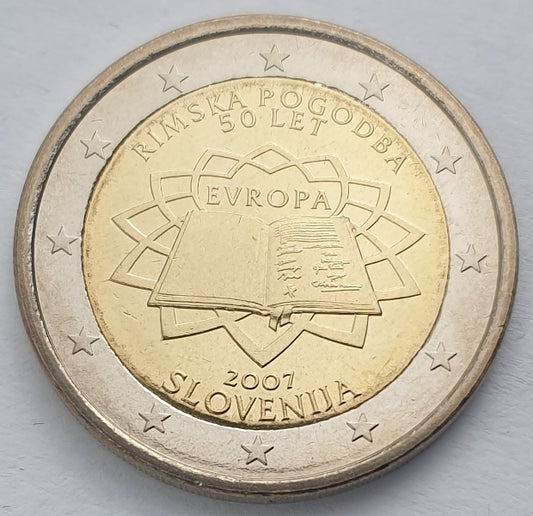 Σλοβενία - 2 Ευρώ (50 Χρόνια Από Τη Συνθήκη Της Ρώμης 2007), Ακυκλοφόρητο