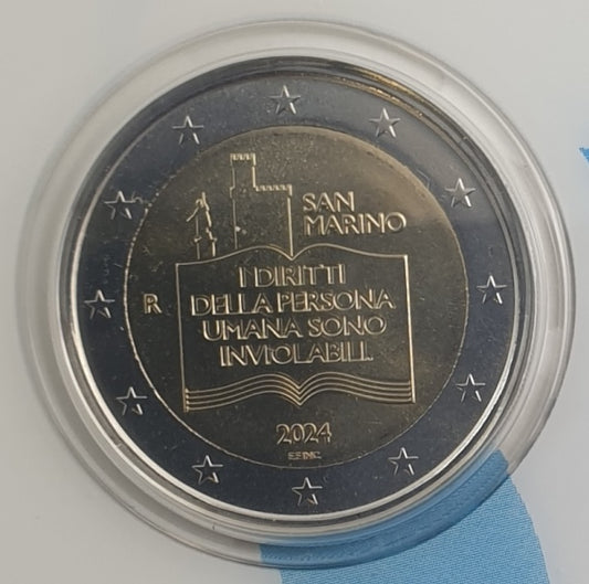 Άγιος Μαρίνος - 2 Ευρώ 2024, 50 Χρόνια Πολιτικών Δικαιωμάτων, (Coin Card)