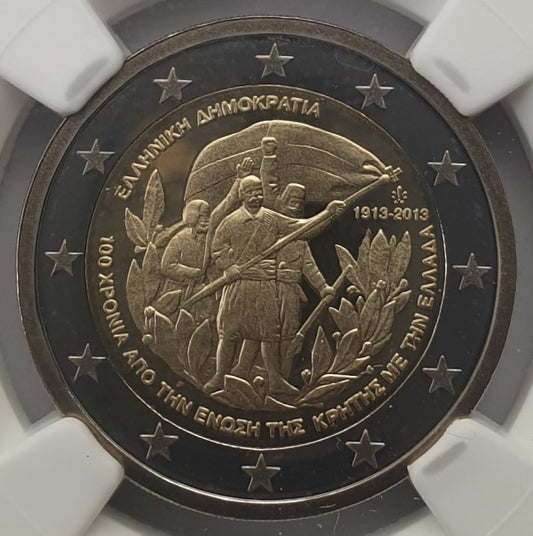Ελλάδα - 2 Ευρώ 2013 (PF 68 ULTRA CAMEO), Κρήτη 100 Χρόνια από την ένωση με την Ελλάδα, PROOF