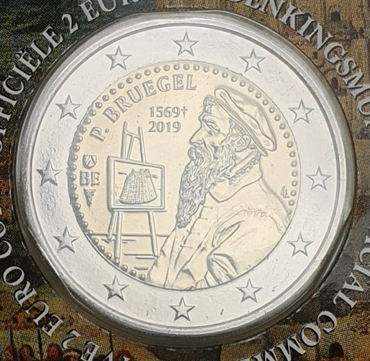 Βέλγιο - 2 Ευρώ 2019, Πίτερ Μπρίγκελ, (Coin Card)