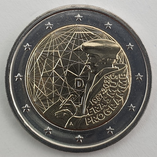 Γερμανία - 2 Ευρώ 2022 A, 35 Χρόνια του Πρoγράμματος Erasmus, Ακυκλοφόρητο