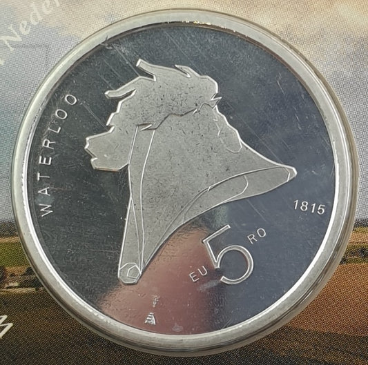Ολλανδία - 5 Ευρώ 2015, 200 Χρόνια Μάχη στο Βατερλώ, (Coin Card)