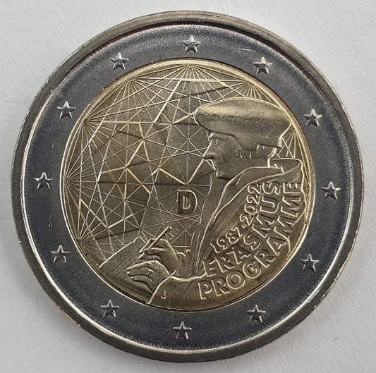 Γερμανία - 2 Ευρώ 2022 J, 35 Χρόνια του Πρoγράμματος Erasmus, Ακυκλοφόρητο
