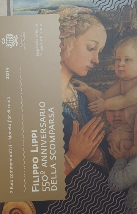 Άγιος Μαρίνος - 2 Ευρώ 2019, Φιλίππο Λίππι, (Coin Card)