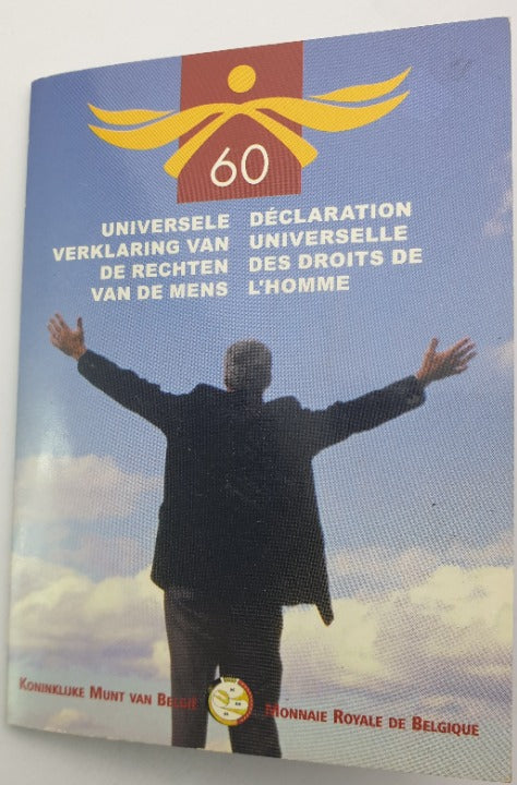 Βέλγιο - 2 Ευρώ 2008, 60th Anniversary of the Universal Declaration of Human Rights, Coin Card