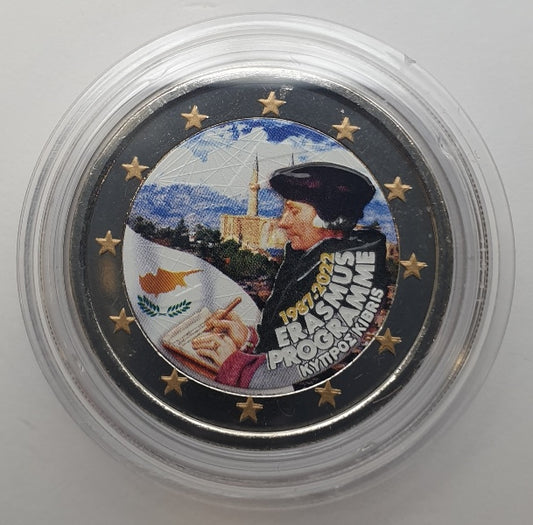 Κύπρος - 2 Ευρώ 2022, (35 Χρόνια του Πρoγράμματος Erasmus), Έγχρωμο, Ακυκλοφόρητο