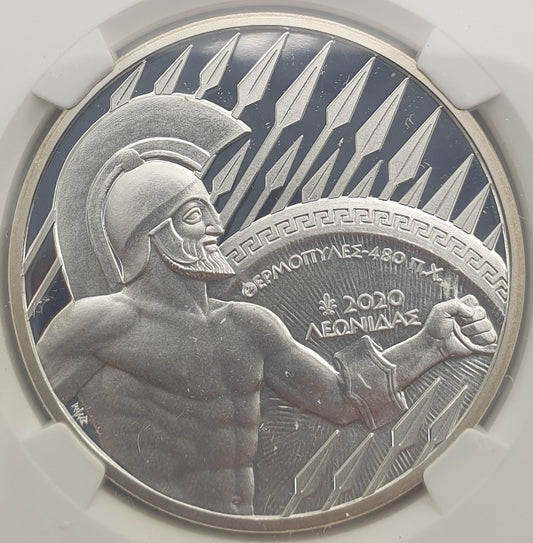 Ελλάδα - 10 Ευρώ 2020 (PF 69 ULTRA CAMEO), Θερμοπύλες, Ασημένιο PROOF