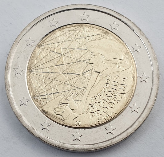 Λιθουανία - 2 Ευρώ 2022, 35 Χρόνια του Πρoγράμματος Erasmus, Ακυκλοφόρητο