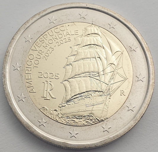 Ιταλία - 2 Ευρώ 2025, Voyage of the Amerigo Vespucci Ship