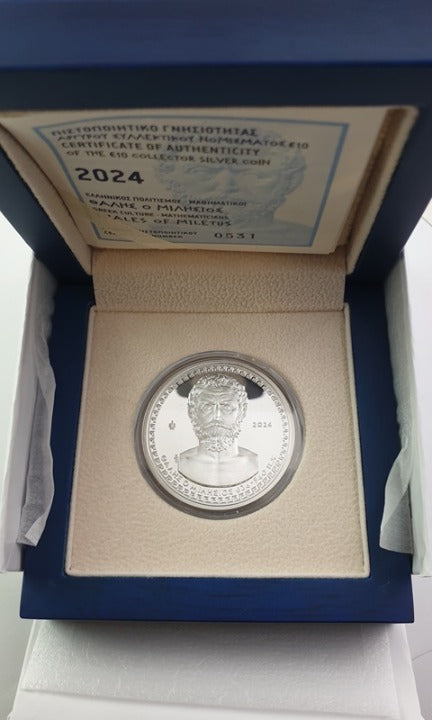 Ελλάδα - 10 Ευρώ 2024, Θαλής ο Μιλήσιος, Ασημένιο PROOF