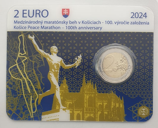 Σλοβακία - 2 Ευρώ 2024, Košice Peace Marathon (Coin Card)