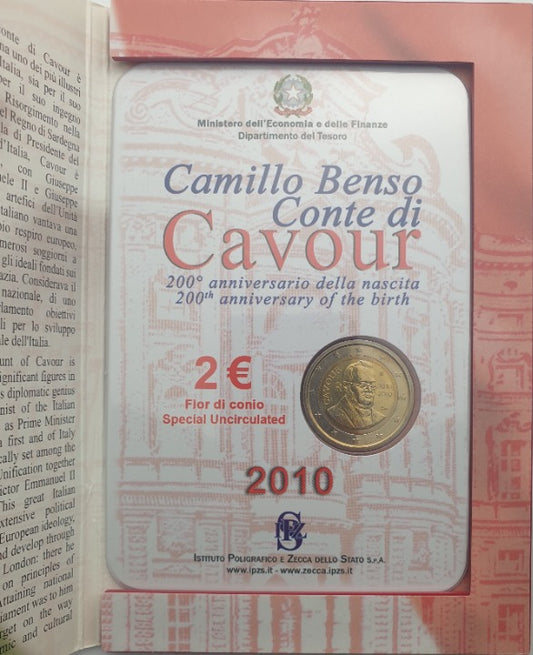 Ιταλία - 2 Ευρώ 2010, 200 Χρόνια από την γέννηση του Camillo Benso