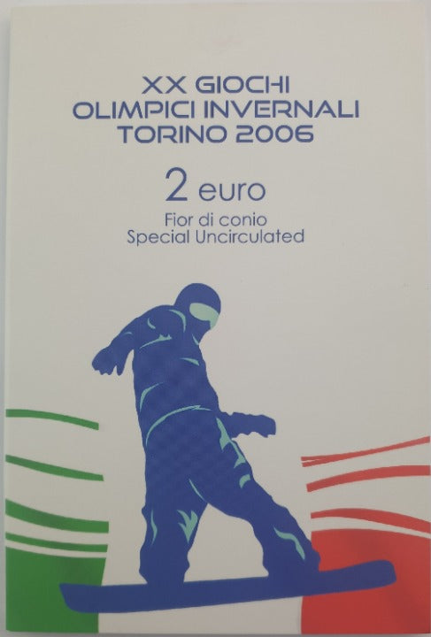 Ιταλία - 2 Ευρώ 2006, Winter Olympics in Turin, Coin card