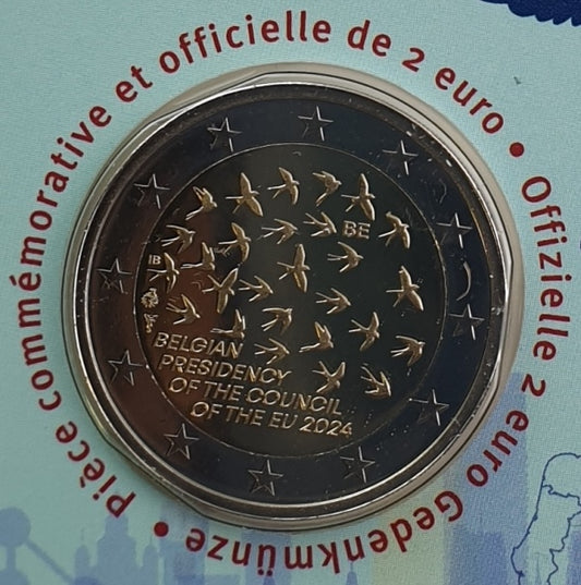 Βέλγιο - 2 Ευρώ 2024, Βελγική προεδρία του συμβουλίου της ΕΕ, (Coin Card)