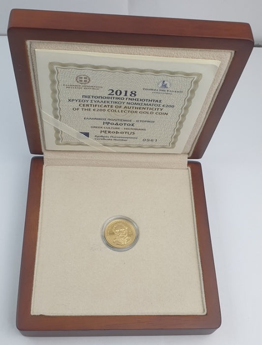 Ελλάδα - 200 Ευρώ 2018, Ηρόδοτος, Χρυσό PROOF