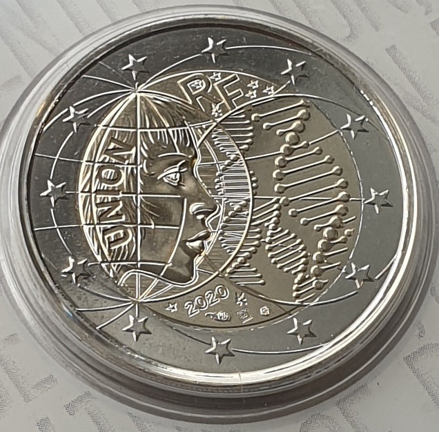 Γαλλία - 2 Ευρώ 2020, BU, Ιατρική Έρευνα, (3 Coin Card)