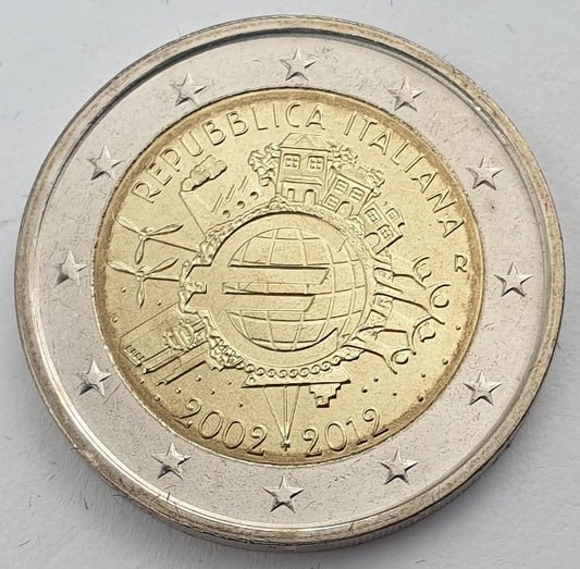 Ιταλία - 2 Ευρώ (Τα Δέκα Χρόνια Του Ευρώ 2002 - 2012), Ακυκλοφόρητο